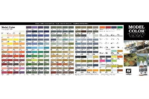 Vallejo CC070 COLOR MAP MODEL COLOR + CONVERSION TO OTHER BRANDS