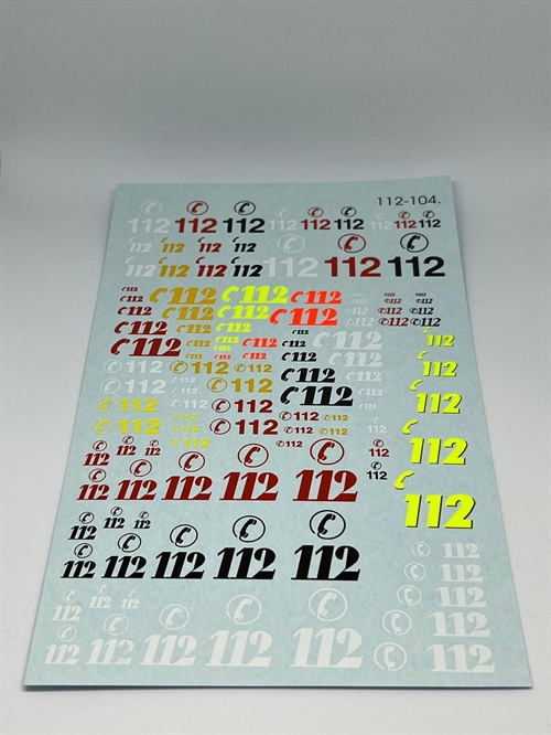 DMC Decals FB035 "112" sheet 1/87 and 1/43