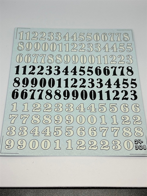 DMC Decals 24-308 Starting Numbers (Test)