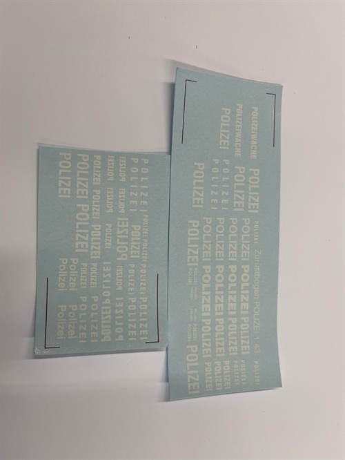 DMC Decals 43-001 Germany - Generic sheet POLIZEI white