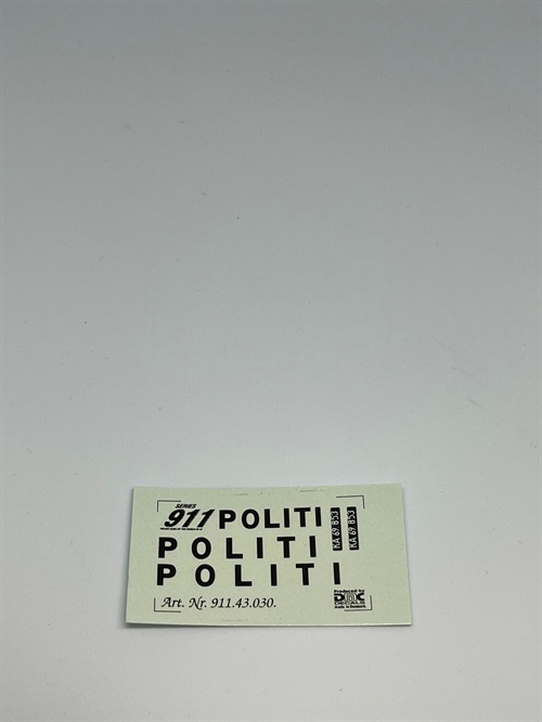 DMC Decals DP 112-030 Police 1:43