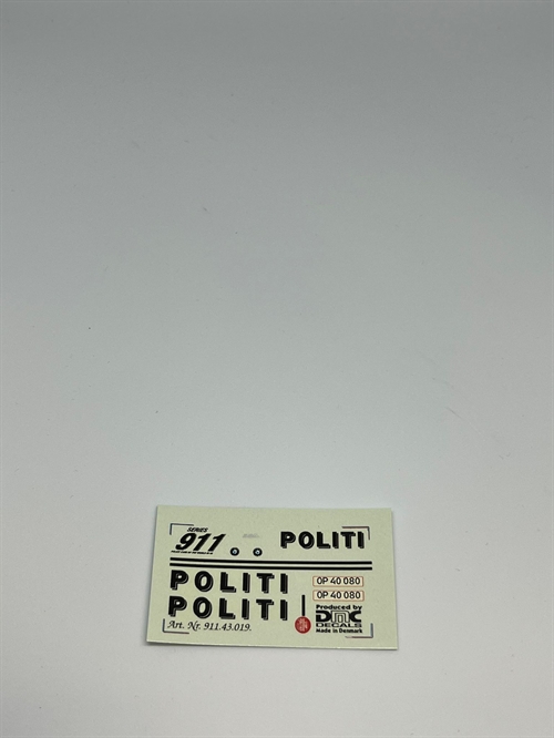 DMC Decals DP 112-019 Police 1:43