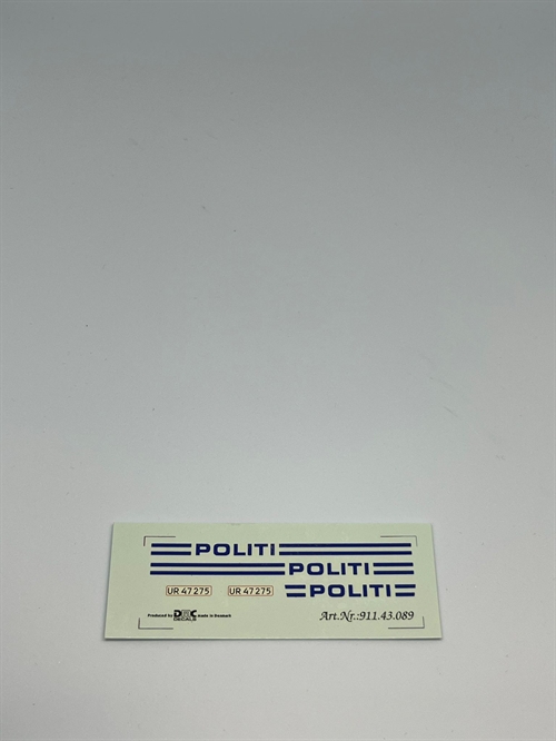DMC Decals DP 112-089 Police 1:43