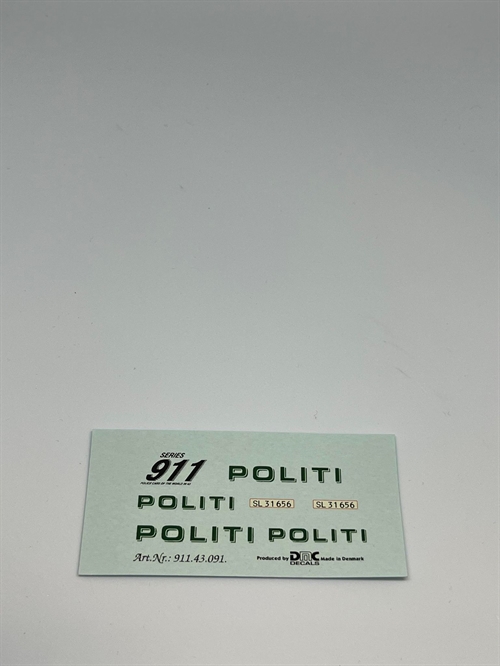 DMC Decals DP 112-091 Police 1:43