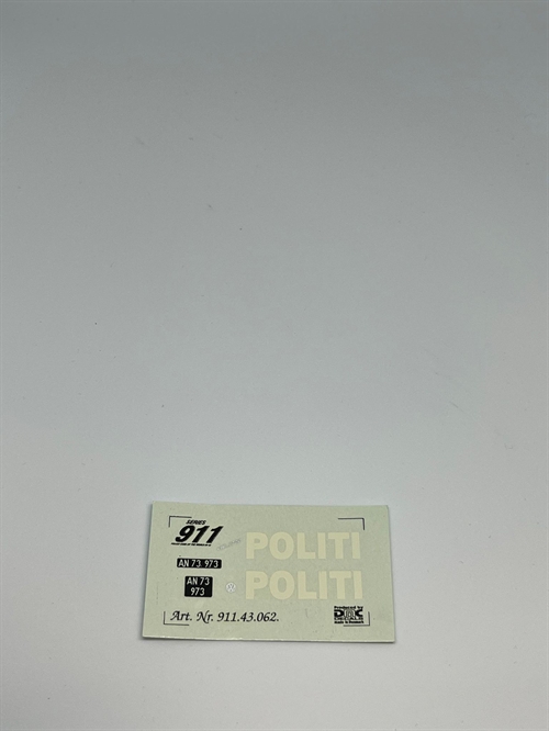 DMC Decals DP 112-062 Police 1:43