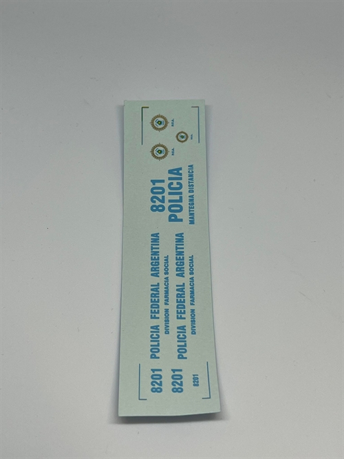 DMC Decals 43-011 Policia Federal Argentina