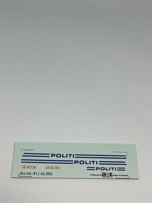 DMC Decals DP 112-093 Police 1:43