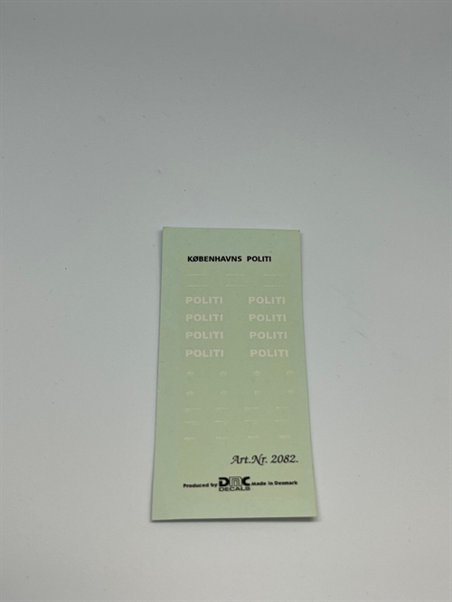 DMC Decals FB042 Copenhagen Police 1/87