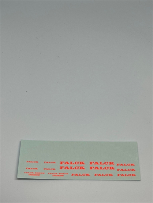 DMC Decals DP 112-126 Falck fluorescent red texts 1:43