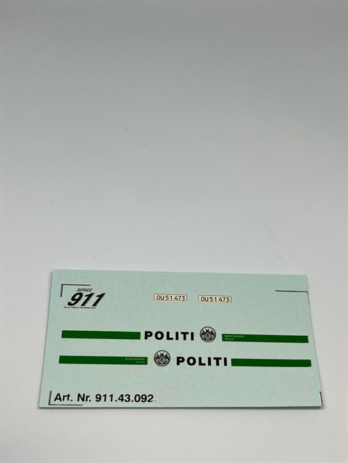 DMC Decals DP112-092 Police 1:43