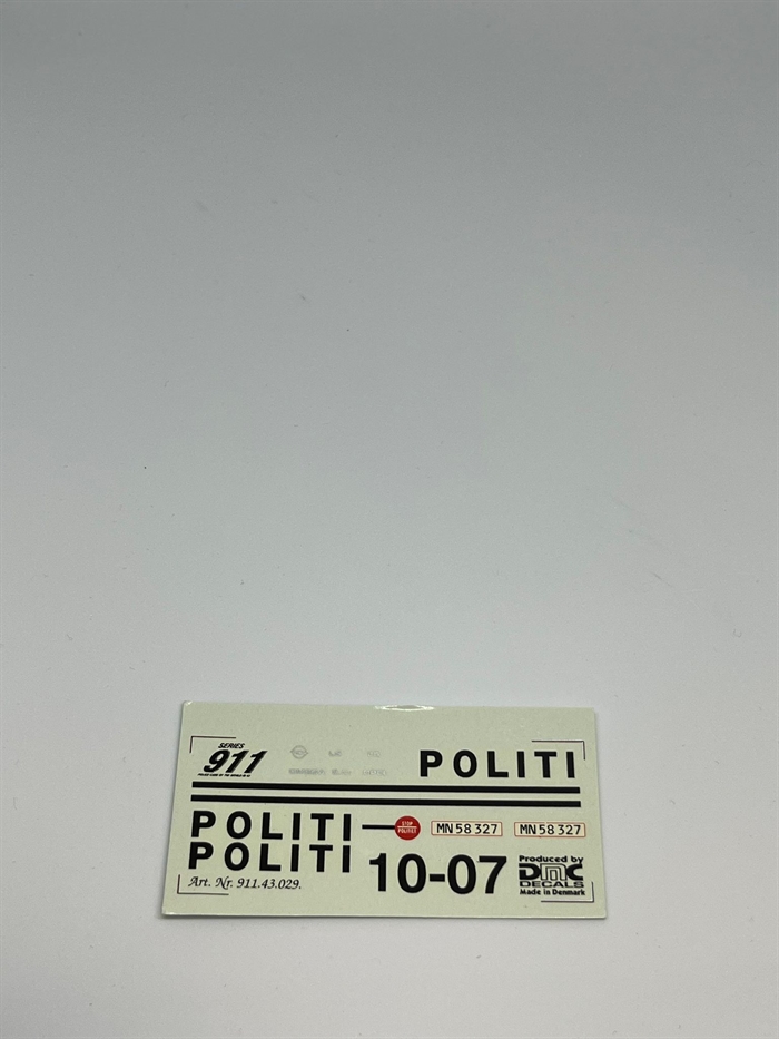 DMC Decals DP 112-029 Police 1:43
