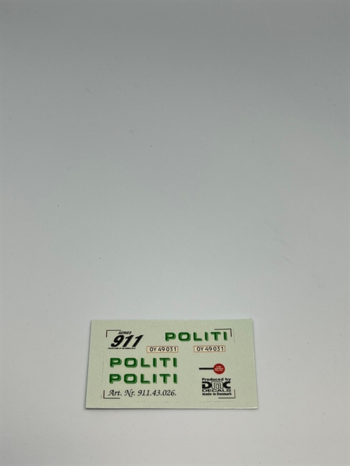 DMC Decals DP 112-026 Police 1:43