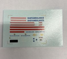 DMC Decals FB044 Baby Ambulance 1:87
