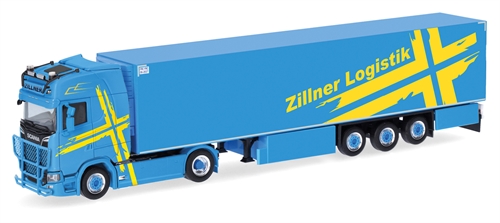 Herpa 318457 Scania CS 20 HD Semitrailer Refrigerated Container "Zillner" (Bavaria), H0
