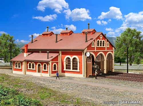 Vollmer 47609 Locomotive Shed, Three-Door N Gauge