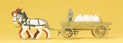 Preiser 30470 Farm Wagon with Sacks, H0