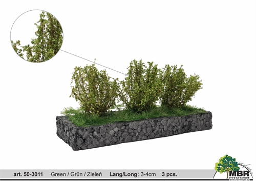 mbr 50-3011 Medium Bushes, Green, 3-4 cm High