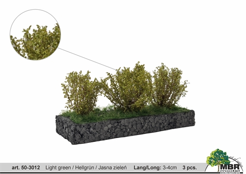 mbr 50-3012 Medium Bushes, Light Green, 3-4 cm high