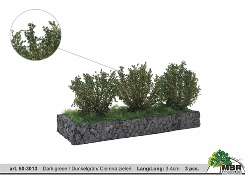 mbr 50-3013 Medium Bushes, Dark Green, 3-4 cm tall