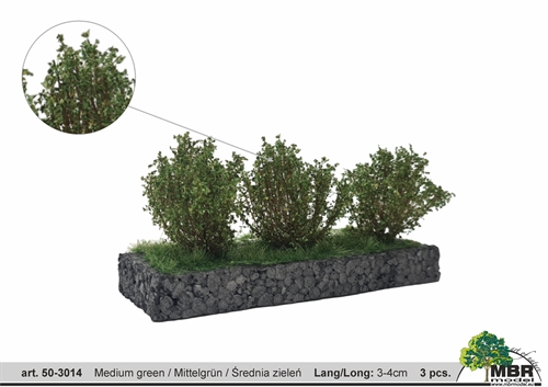 mbr 50-3014 Medium Bushes, Medium Green, 3-4 cm high