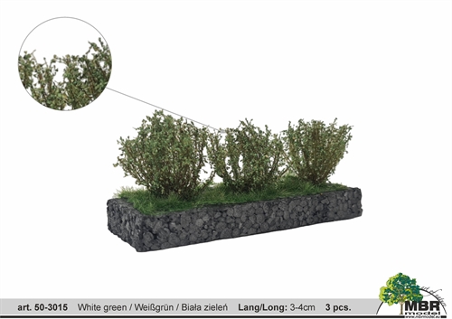 mbr 50-3015 Medium Bushes, White Green, 3-4 cm tall