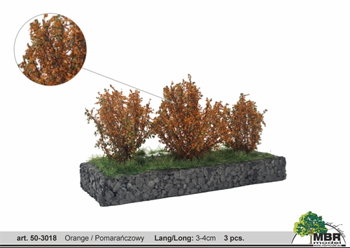 mbr 50-3018 Medium Bushes, Orange, 3-4 cm high