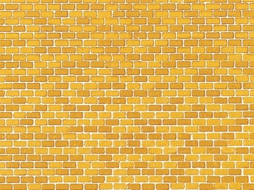 Auhagen 50510 Dekoplade, Murstensmur, okker sten, str 220 x 110 mm, H0/TT
