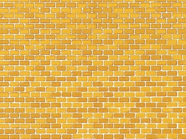 Auhagen 50510 Dekoplade, Murstensmur, okker sten, str 220 x 110 mm, H0/TT