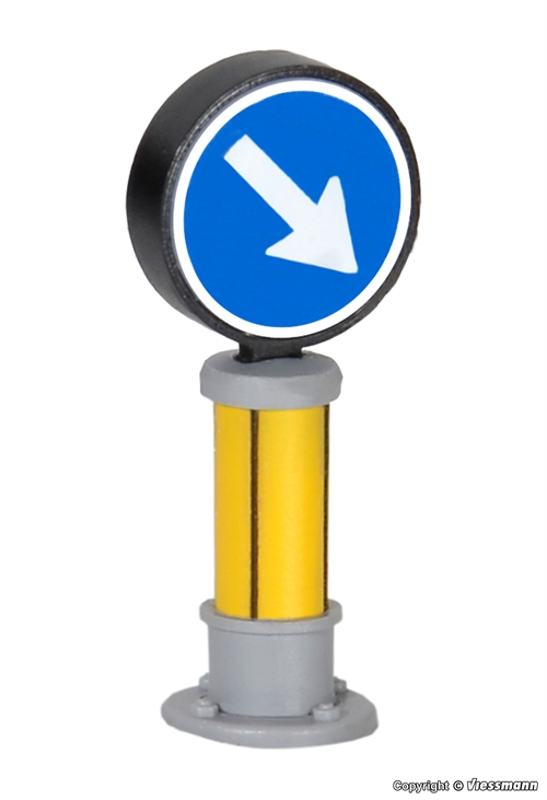 Viessmann 5085 Traffic sign 222 with LED light, H0