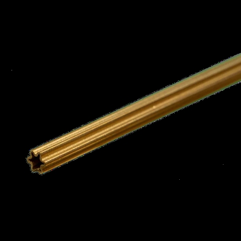 K&S Metal 5088 Brass Small Star Tube 0.356mm x 304.8mm 1 pc.