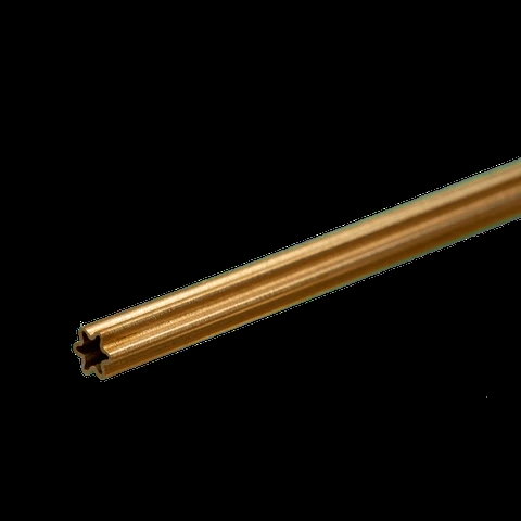 K&S Metal 5089 Brass Large Star Tube 0.356 mm x 304.8mm 1 pc.