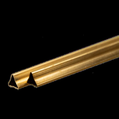 K&S Metal 5097 Triangular Brass Tube 6.35mm x 304.8mm 2 pcs.
