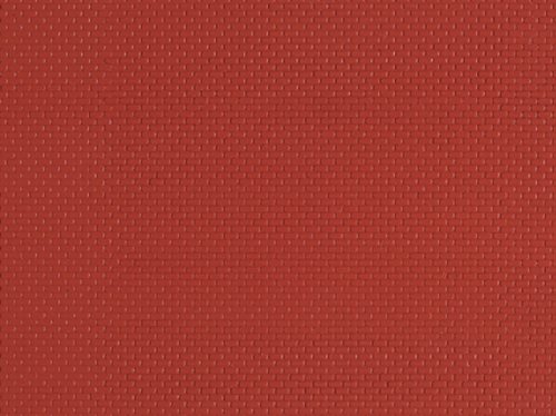 Auhagen 52412 Dekoplade, plastic, Murplade, rød, str. 100 x 200 mm H0/TT