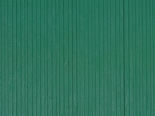Auhagen 52419 Dekoplade, plastic, Brædde væg, grøn, str. 100 x 200 mm H0/TT