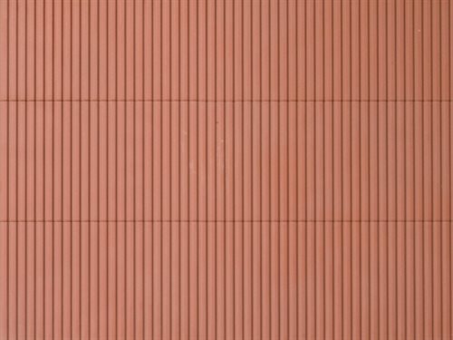 Auhagen 52432 Deco Plate, plastic, Trapezoidal sheet metal for walls and roofs. brown, size 100 x 200 mm H0/TT