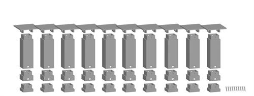 Noch 53940 easy TRACK® bridge pier assortment lower parts, H0, TT, N