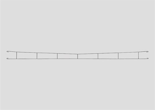 Märklin 70360 Køreledninger, 5 stk, længde 360 mm, til lige strækninger, H0