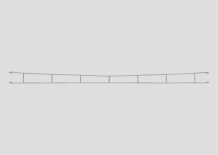 Märklin 70360 Køreledninger, 5 stk, længde 360 mm, til lige strækninger, H0