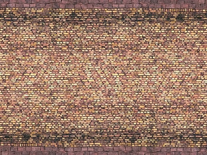 Noch 56605 3D karton, Mursten, gul-multifarvet, 25 x 12,5 cm, H0 NYHED 2019