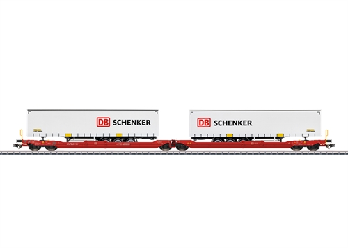 Märklin 47470 Double pocket wagon with DC Schenker trailers, DB AG, ep VI