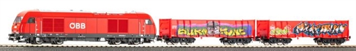 Piko 57033 Starter set with children's freight train RH 2016 ÔBB with 2 Eaos freight cars, H0