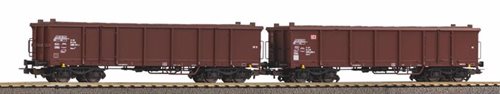 Piko 58235 Set of 2 open freight cars Eaos DB AG VI with a load of wood