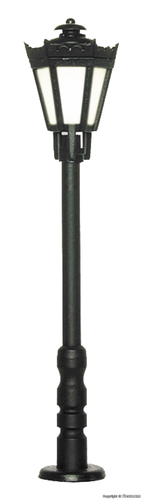 Viessmann 6070 Park lantern, black, warm white, LED. H0