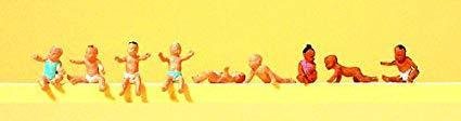 Preiser 10529, Babyer, 9 figurer, H0, NYHED 2018