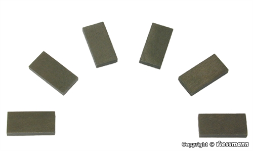 Viessmannn 6841 Vehicle magnets, 6 pcs 10 x 50 x 1.5 mm