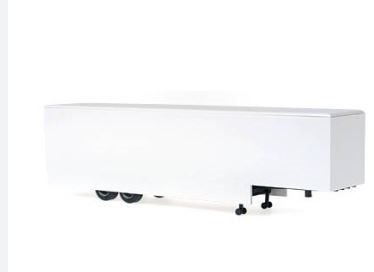 Rietze 70094 Jumbo Trailer with Side Shield, 2-axle, white, H0
