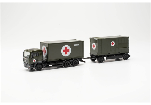 Herpa 747042 MAN TGA L Container Trailer "Bundeswehr/SAN"