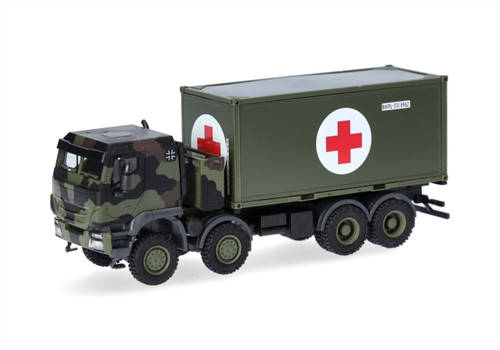 Herpa 747219-002 Iveco Trakker 8x8 Truck with 20 ft. container "Bundeswehr"