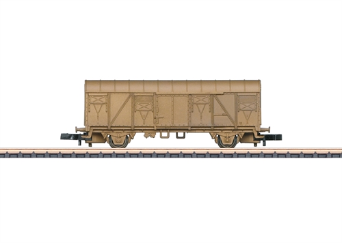 Märklin 86004 Closed freight car in real bronze, EP, V, Gauge Z