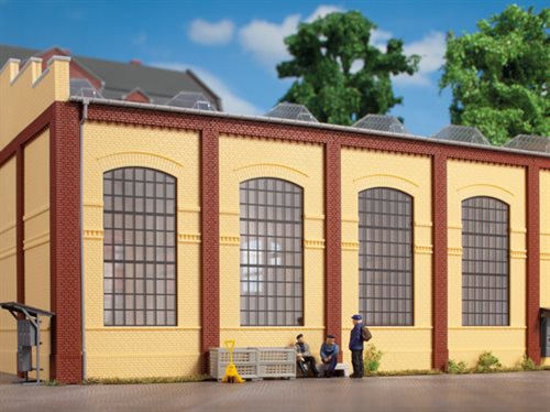 Auhagen 80610 mur 2342J gul med industrivindue E H0